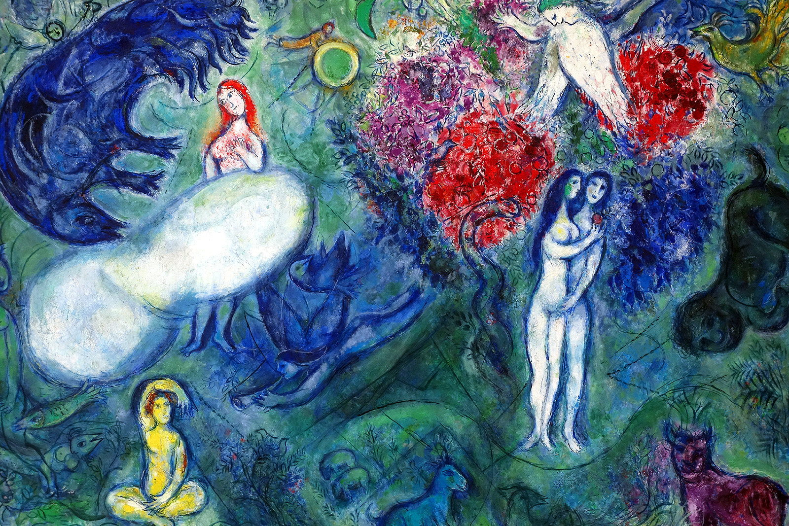 Marc Chagall - Larbre de vie (détail de Adam et Ève 